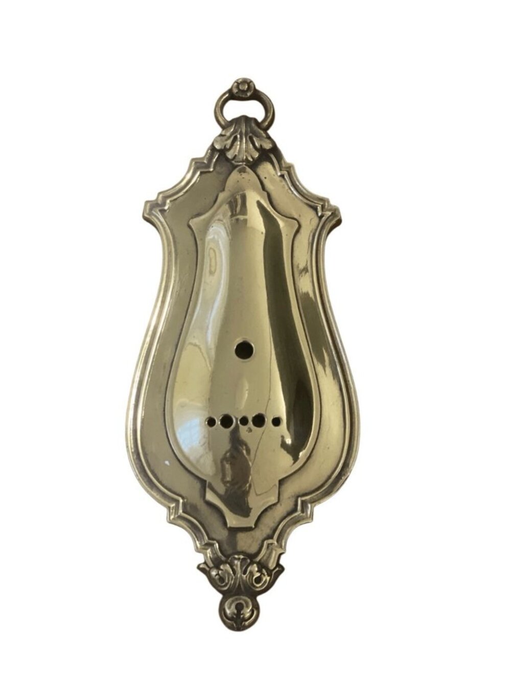 Vintage Solid Brass Wall Sconce Backplate 13” Victorian Style